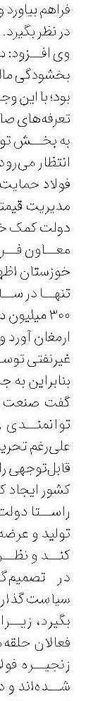 کاهش 2.8 درصدی مصرف فولاد ایران