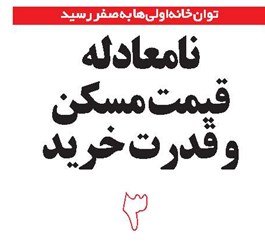 نامعادله قیمت مسکن و قدرت خرید