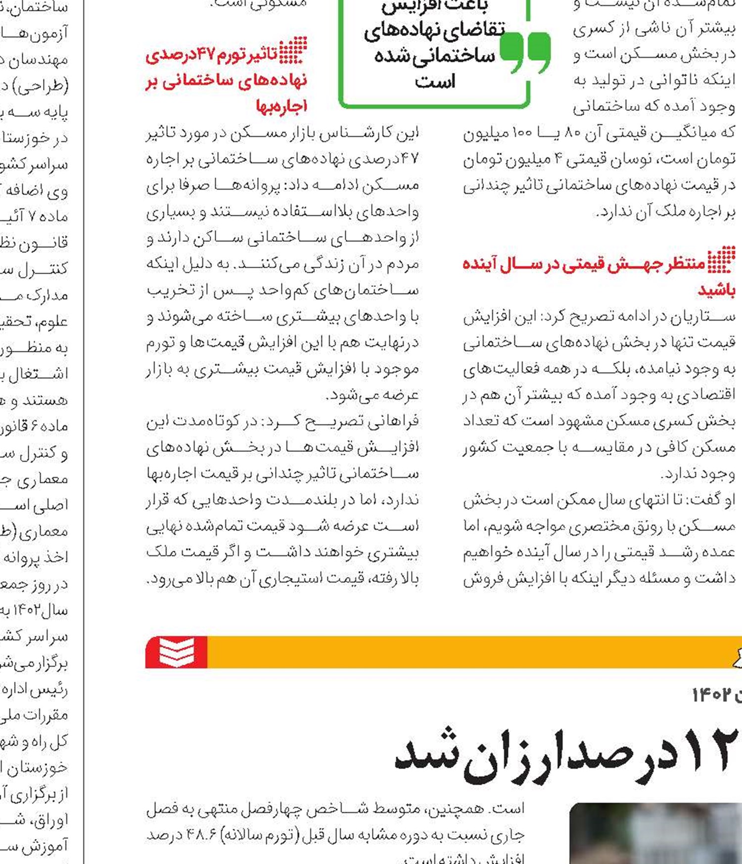 نهاده‌های ساختمانی ۱۲ درصد ارزان شد